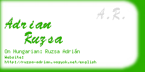 adrian ruzsa business card